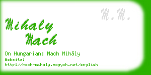 mihaly mach business card